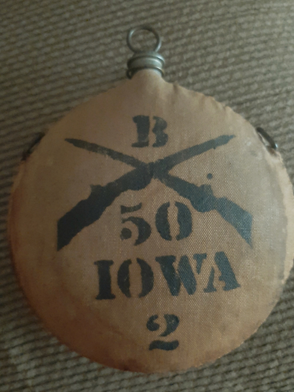 U.S. 1898 Iowa 50th Infantry Canteen Spanish-American War